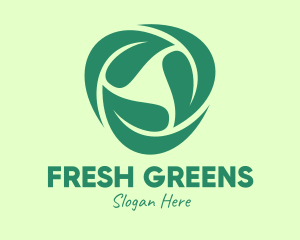 Salad - Green Eco Leaves logo design
