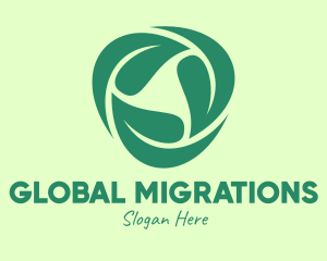 Green Eco Leaves logo design