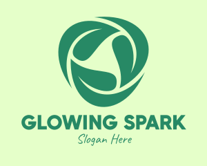 Green Eco Leaves logo design