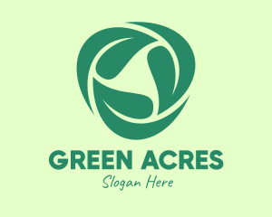 Agricultural - Green Eco Leaves logo design