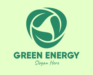 Green Eco Leaves logo design