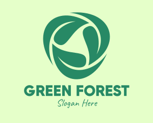 Green Eco Leaves logo design