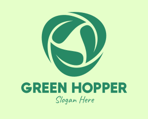 Green Eco Leaves logo design