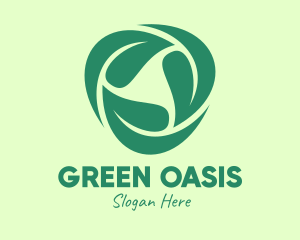 Green Eco Leaves logo design