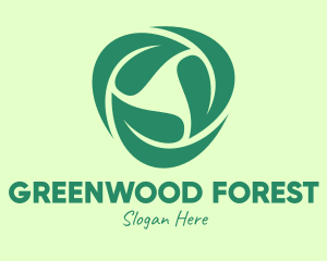 Green Eco Leaves logo design