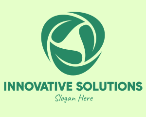 Green Eco Leaves logo design