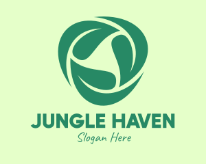 Green Eco Leaves logo design