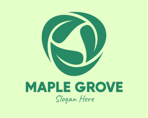 Green Eco Leaves logo design