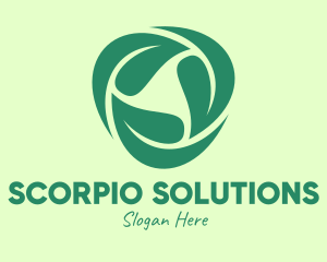 Green Eco Leaves logo design