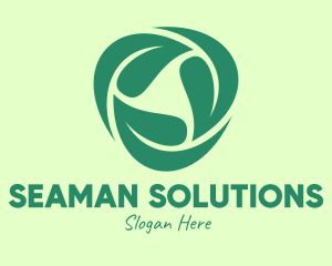 Green Eco Leaves logo design