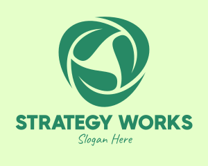 Green Eco Leaves logo design