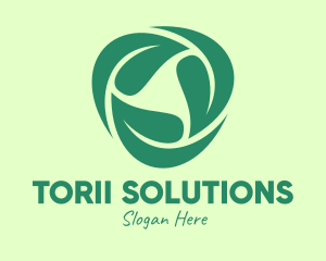 Green Eco Leaves logo design