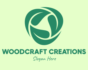 Green Eco Leaves logo design