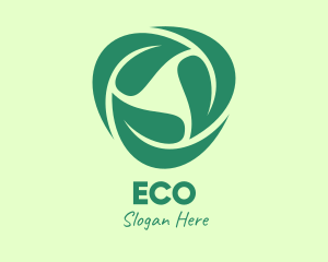 Green Eco Leaves logo design