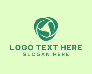 Green Eco Leaves logo design