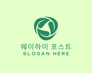 Green Eco Leaves logo design