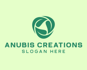 Green Eco Leaves logo design