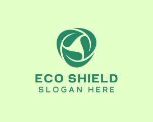 Green Eco Leaves logo design