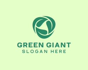 Green Eco Leaves logo design