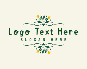 Elegant - Foliage Flower Garden logo design