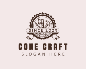 Carpentry Tools Badge logo design