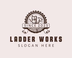 Carpentry Tools Badge logo design