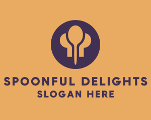 Food Toque Spoon Chef logo design