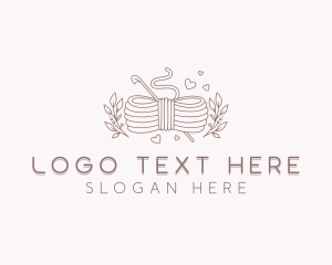 Crochet Needle - Yarn Crochet Knitting logo design