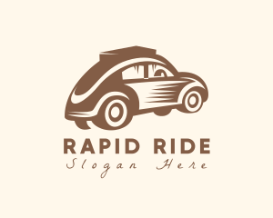 Fast Old School Car logo design