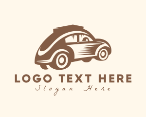 Taxi - Fast Old School Car logo design