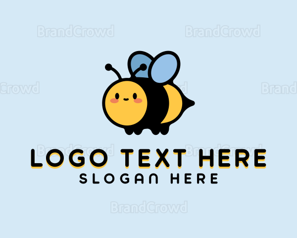 Cute Cartoon Bee Logo
