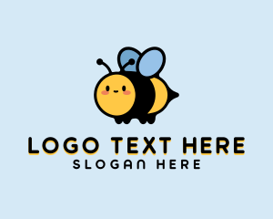 Cute Cartoon Bee  Logo