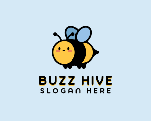 Cute Cartoon Bee  logo design