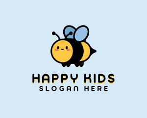 Cute Cartoon Bee  logo design