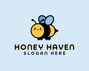 Cute Cartoon Bee  logo design