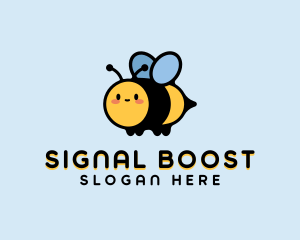 Cute Cartoon Bee  logo design