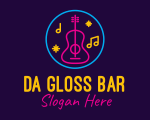 Neon Music Bar Lounge logo design