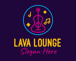 Neon Music Bar Lounge logo design