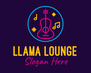 Neon Music Bar Lounge logo design