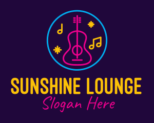 Neon Music Bar Lounge logo design