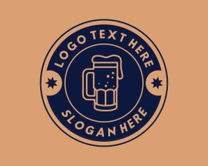 Lager - Distillery Beer Badge logo design
