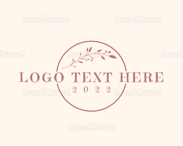 Aesthetic Floral Wordmark Logo