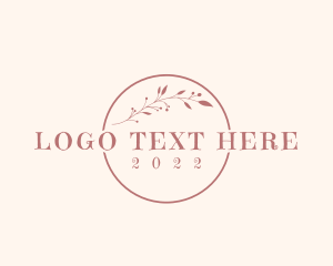 Vlog - Aesthetic Floral Wordmark logo design