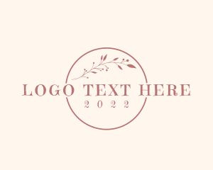 Aesthetic Floral Wordmark  Logo