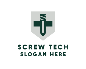 Construction Screw Shield logo design