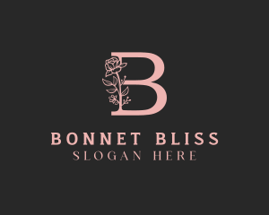 Beautician Floral Letter B logo design