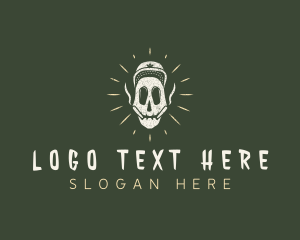 Cigar - Skull Weed Smoking logo design