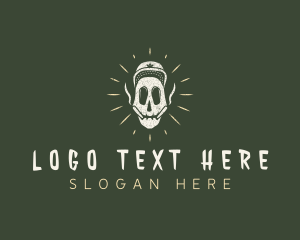 Tobacco - Skull Weed Smoking logo design