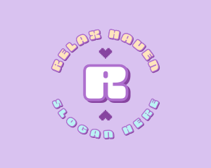 Cute Pixel Heart logo design