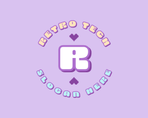 Cute Pixel Heart logo design